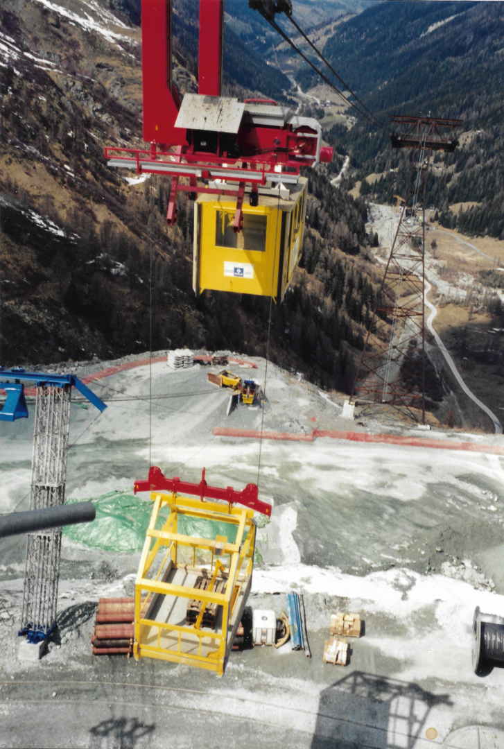 Construction site of a mountain
