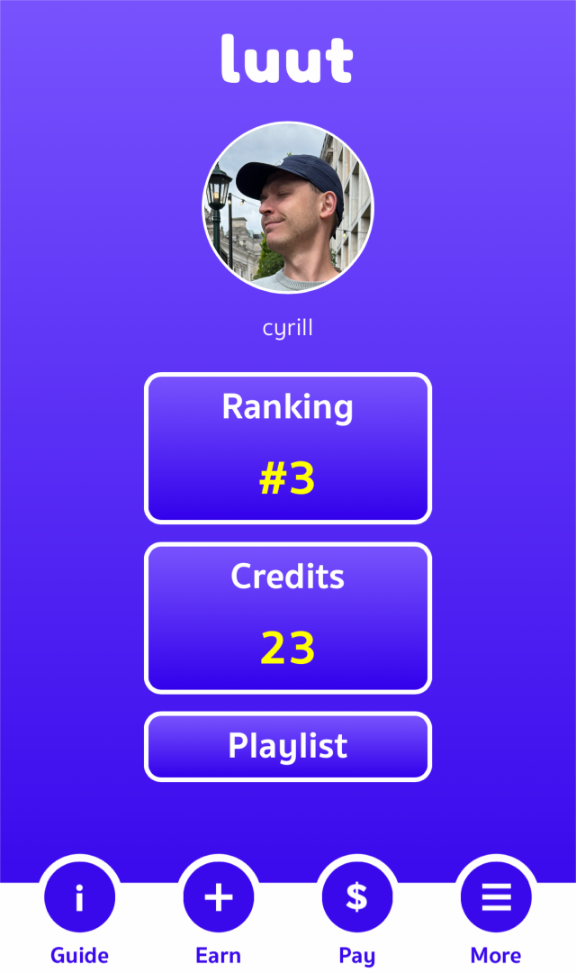 Luut Mobile app interface