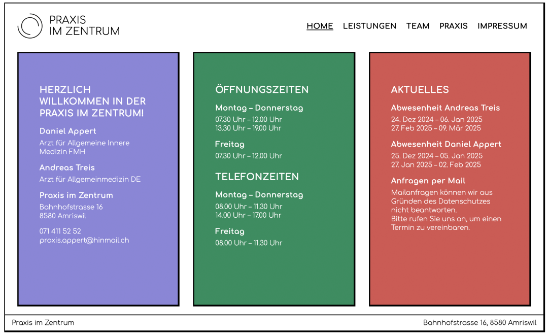 Screenshot of praxis-amriswil.ch