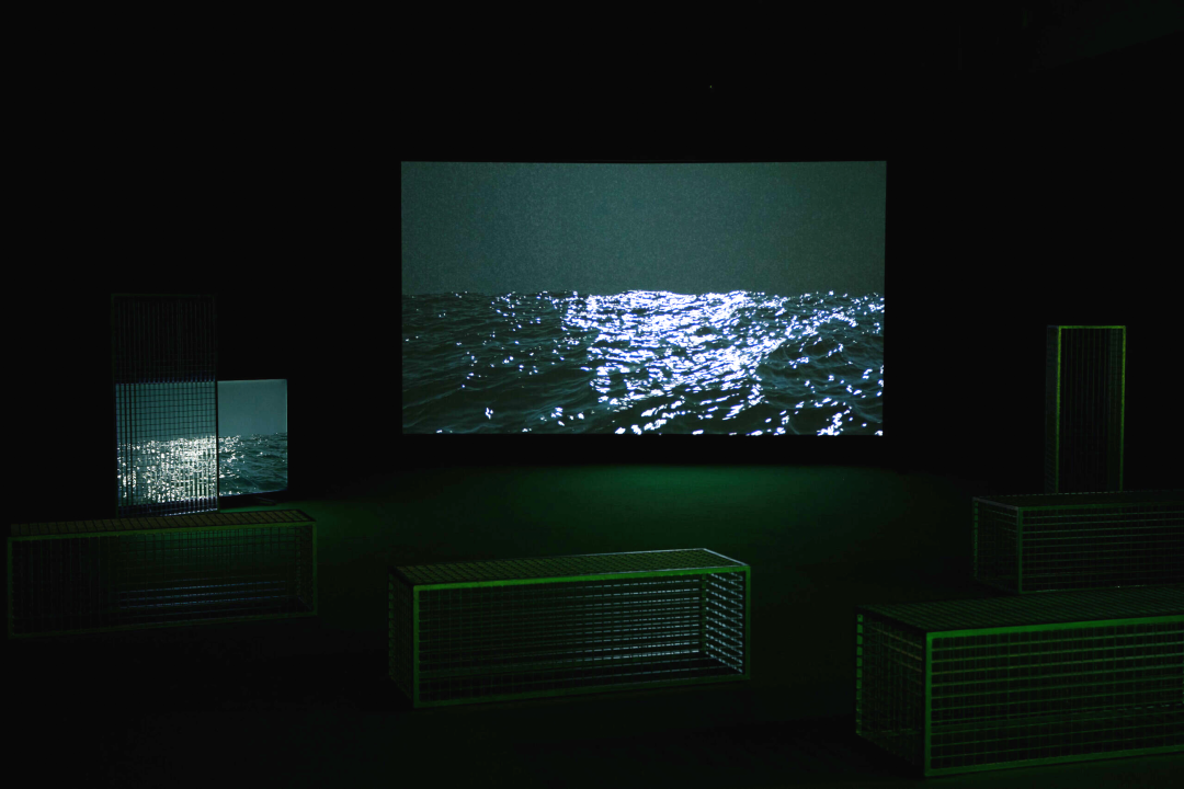 Photograph of an installation by Salvator Vitale in a museum
